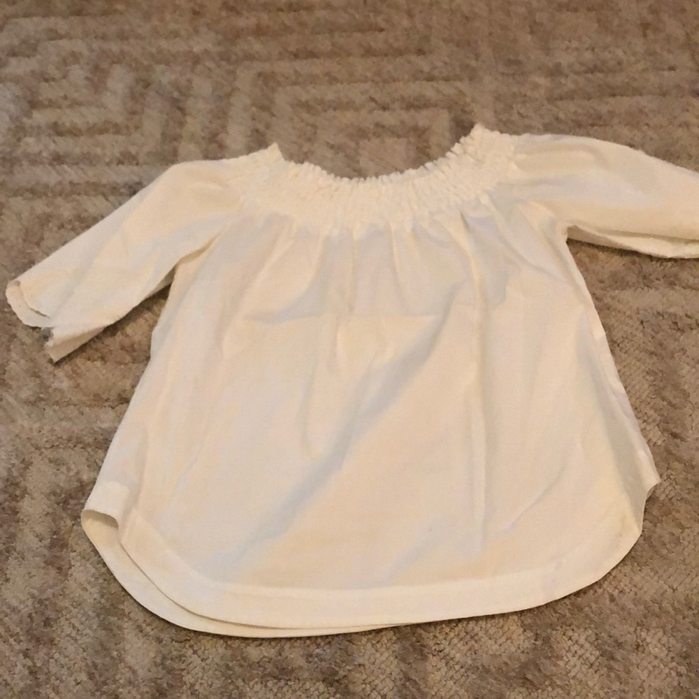Off shoulder white blouse